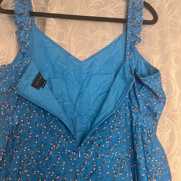 Hatch Daphne Maternity Jumpsuit Blue Ditsy Floral EUC Medium - Picture 6 of 8